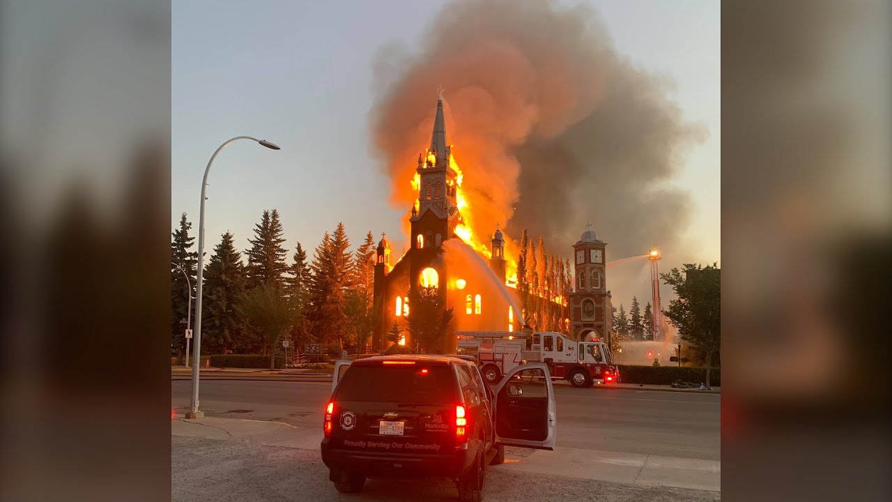 RCMP calling Catholic church fire in Morinville, Alta. suspicious