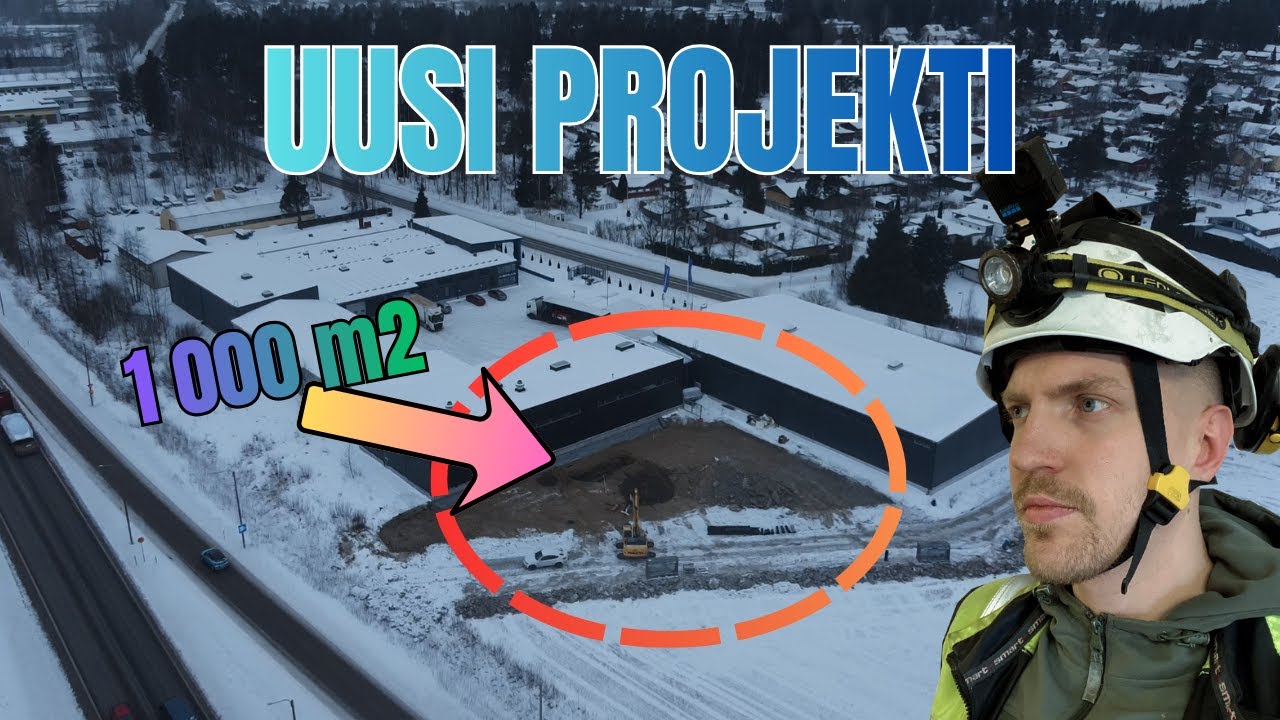 Minkälainen halli rakennetaan? Uuden työmaan kuvien esittely