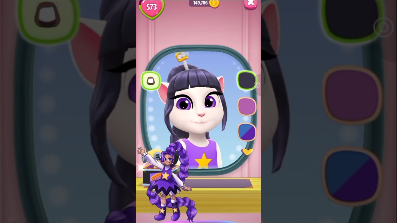 My Talking Angela Lily Love Braids Outfit✨💜 #mytalkingangela2 #cosplay #lily #poppyplaytime #poppy
