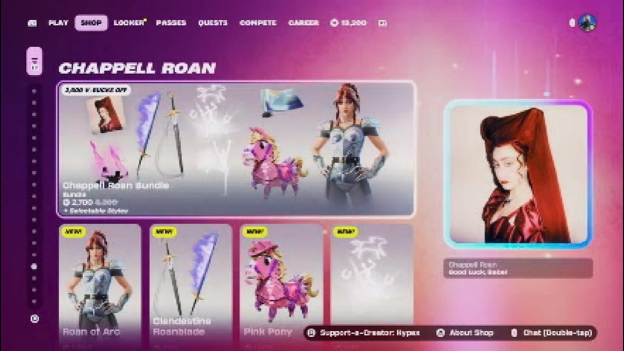 Fortnite x Chappell Roan (Skins and Music Pass Showcase and Gameplays)