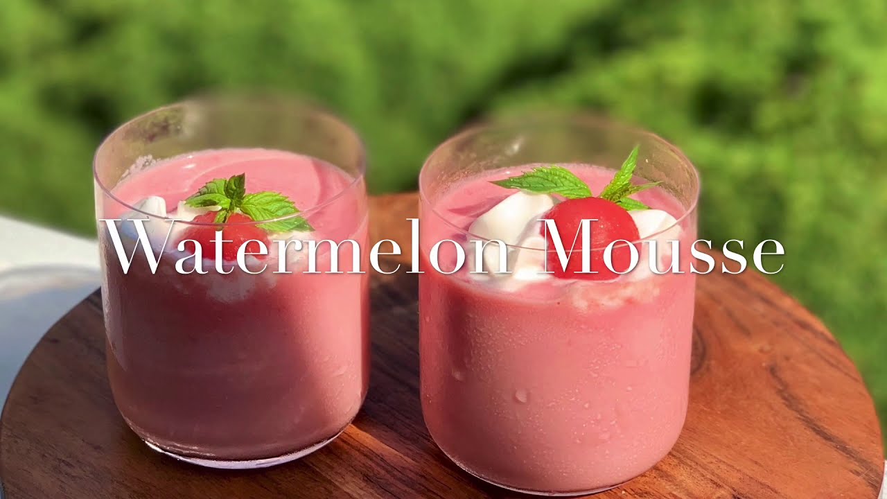 Watermelon Mousse with 3 Ingredients || No Egg | No Gelatin