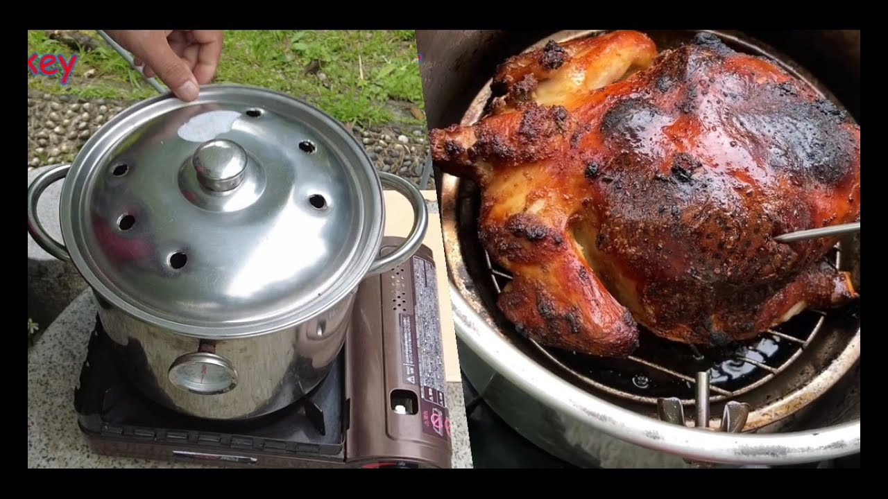 自制烤箱 出門隨地可烤的烤箱就用鍋子做出放在卡式爐上 能烤麵包更能烤雞 野外露營都能用