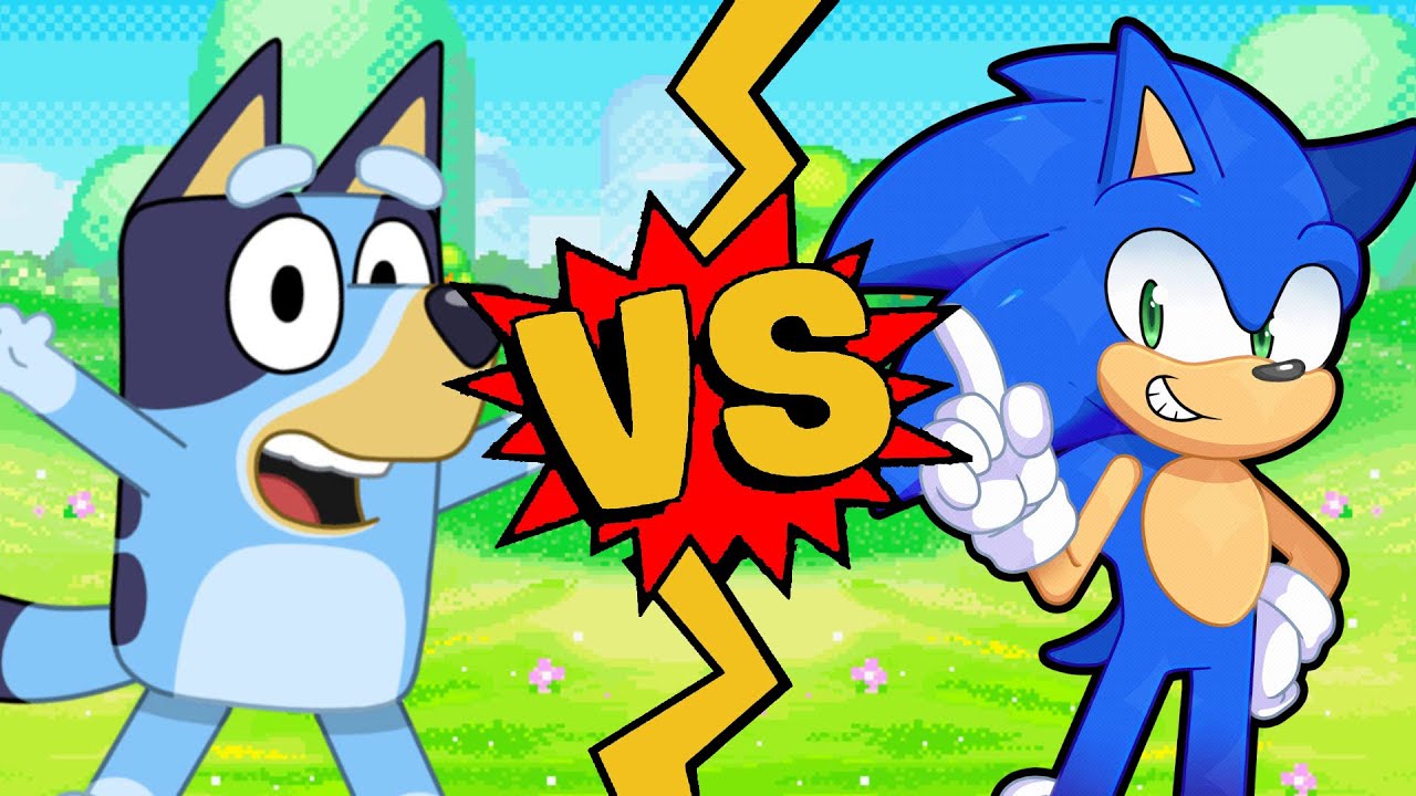 M.U.G.E.N. Battles | Bluey vs Sonic the Hedgehog