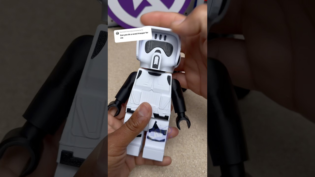 I 3dprinted a Scout trooper #3dprint #sunlufilament #bambulabs #starwars #makerworld #eufymakeitreal