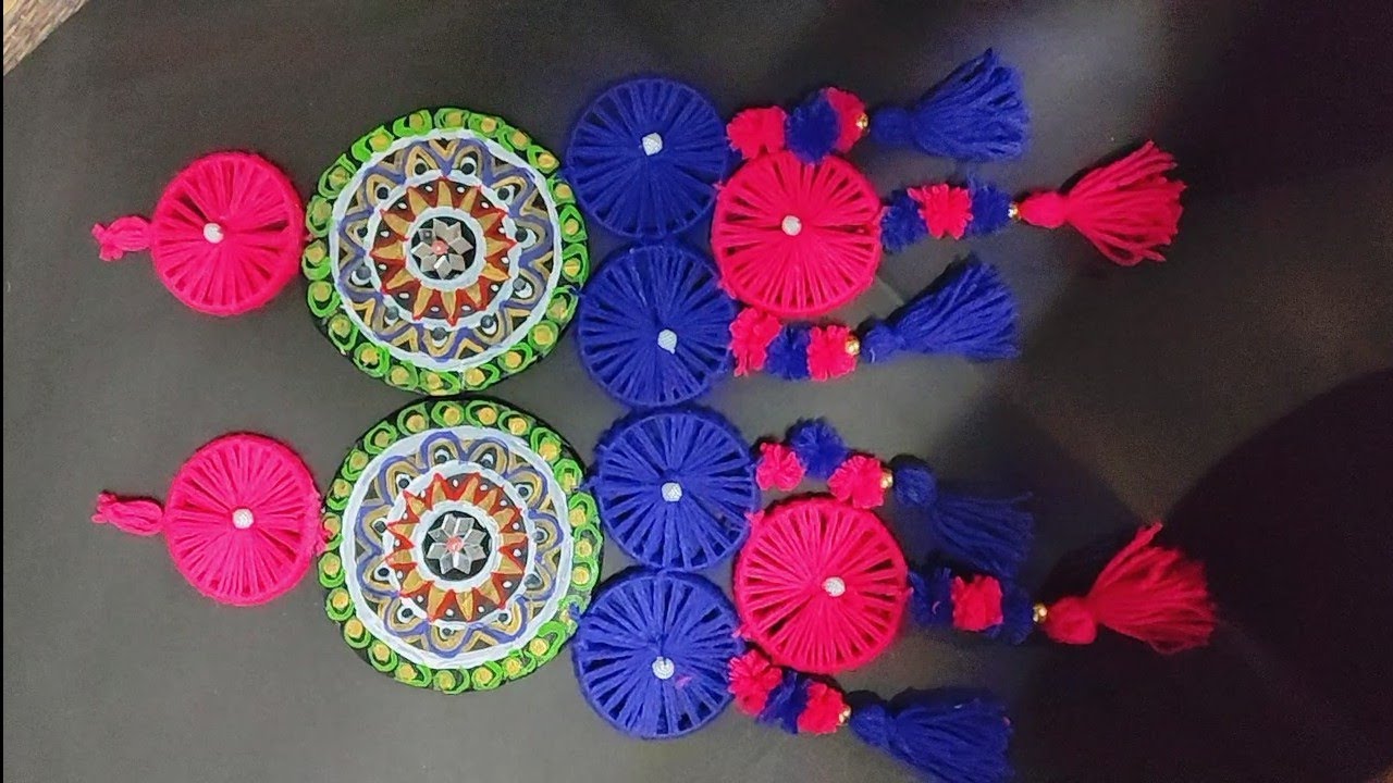 Waste bangles using mandala design wall hanging decor#youtubevideo #art #craft #waste #mandala 