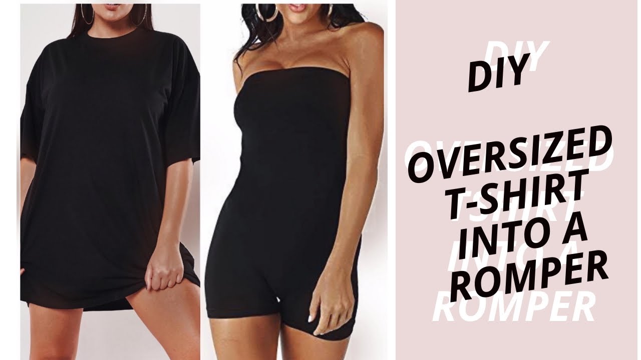DIY Bodycon Romper/Playsuit | T-Shirt Transformation