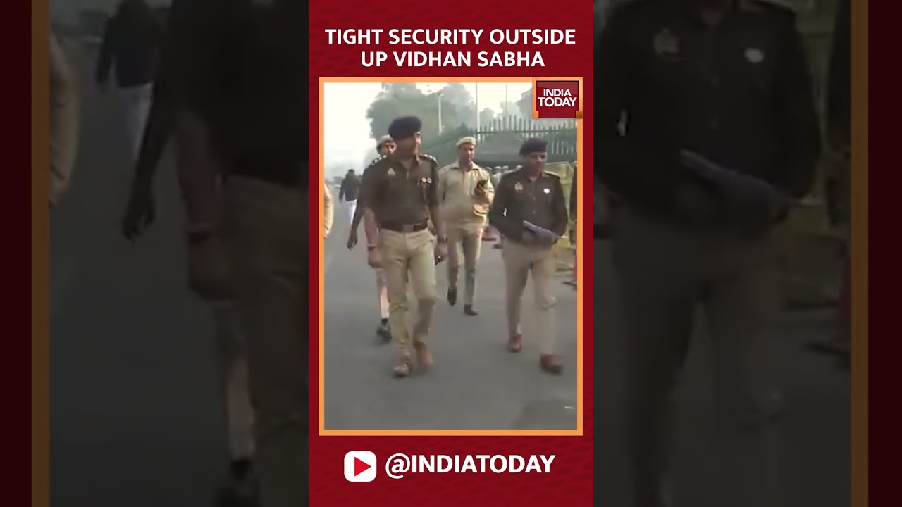 Glimpses Of Tight Security Measures Taken Outside Uttar Pradesh Vidhan Sabha | India Today