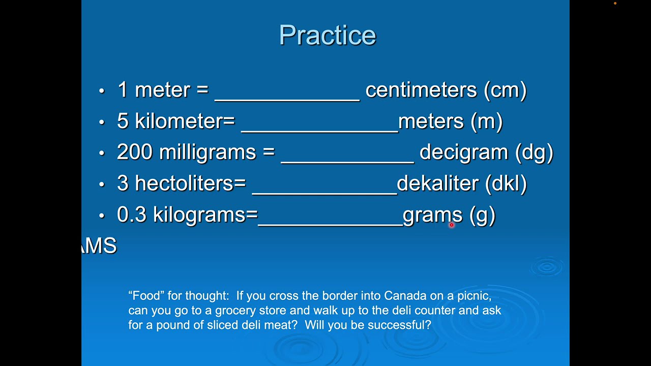 Metric Measurement and Conversion