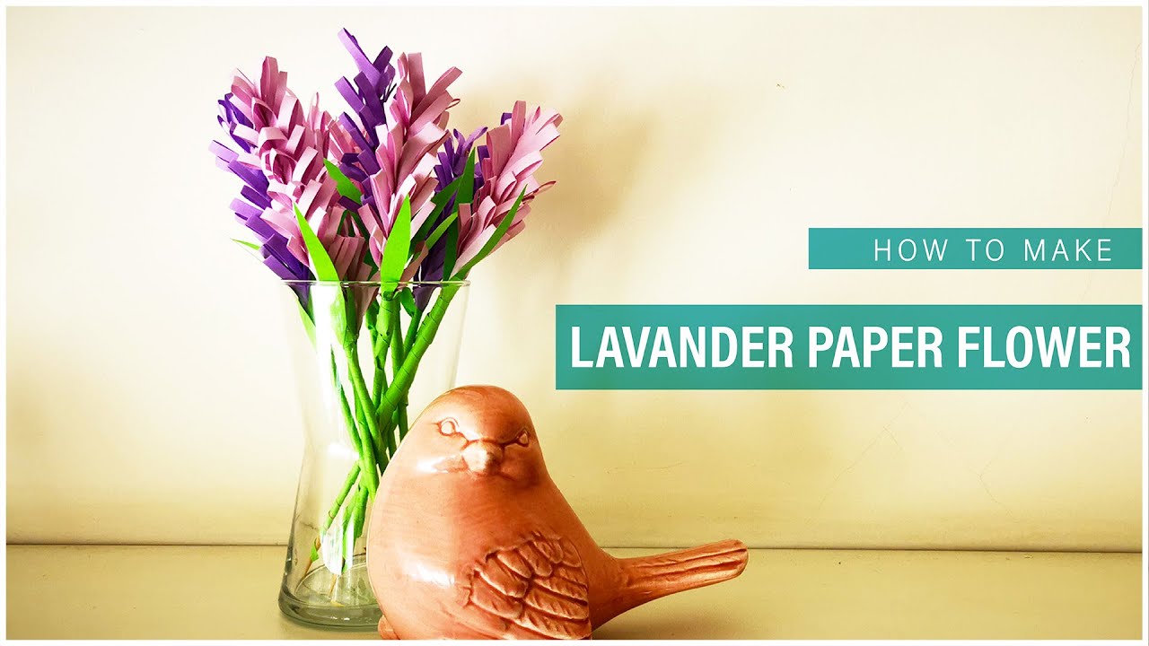 HOW TO MAKE LAVANDER PAPER FLOWER / DIY / how to make lavender with paper / EASY TUTORIAL