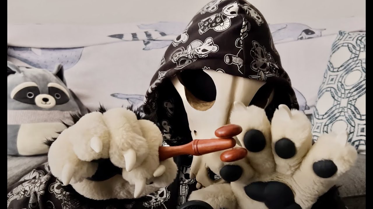 Furry ASMR Brushing, Wooden Tools, Tapping, & Mouth Sounds