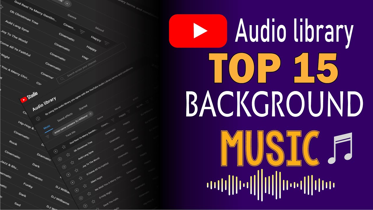 Top 15 Background Music In YouTube Audio Library 2023 | No Copy Right