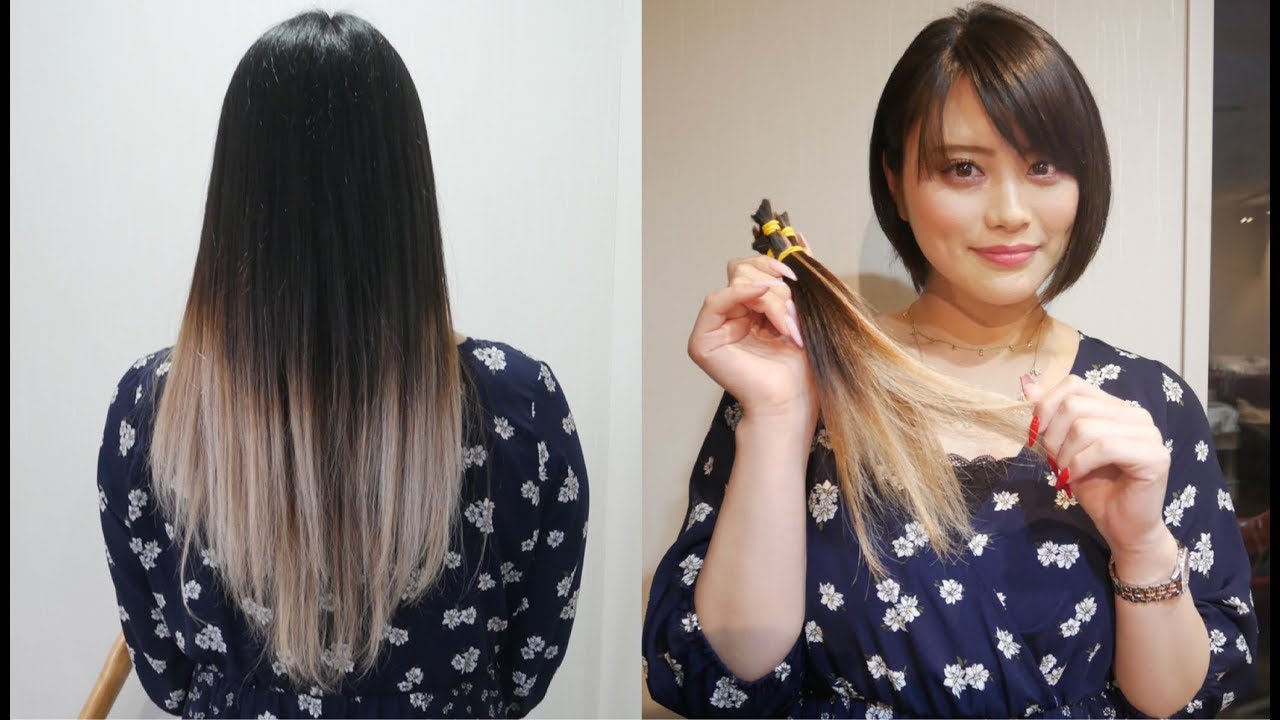 Long To Short J112 sample　美人女子大生のバッサリ断髪ヘアドネーション