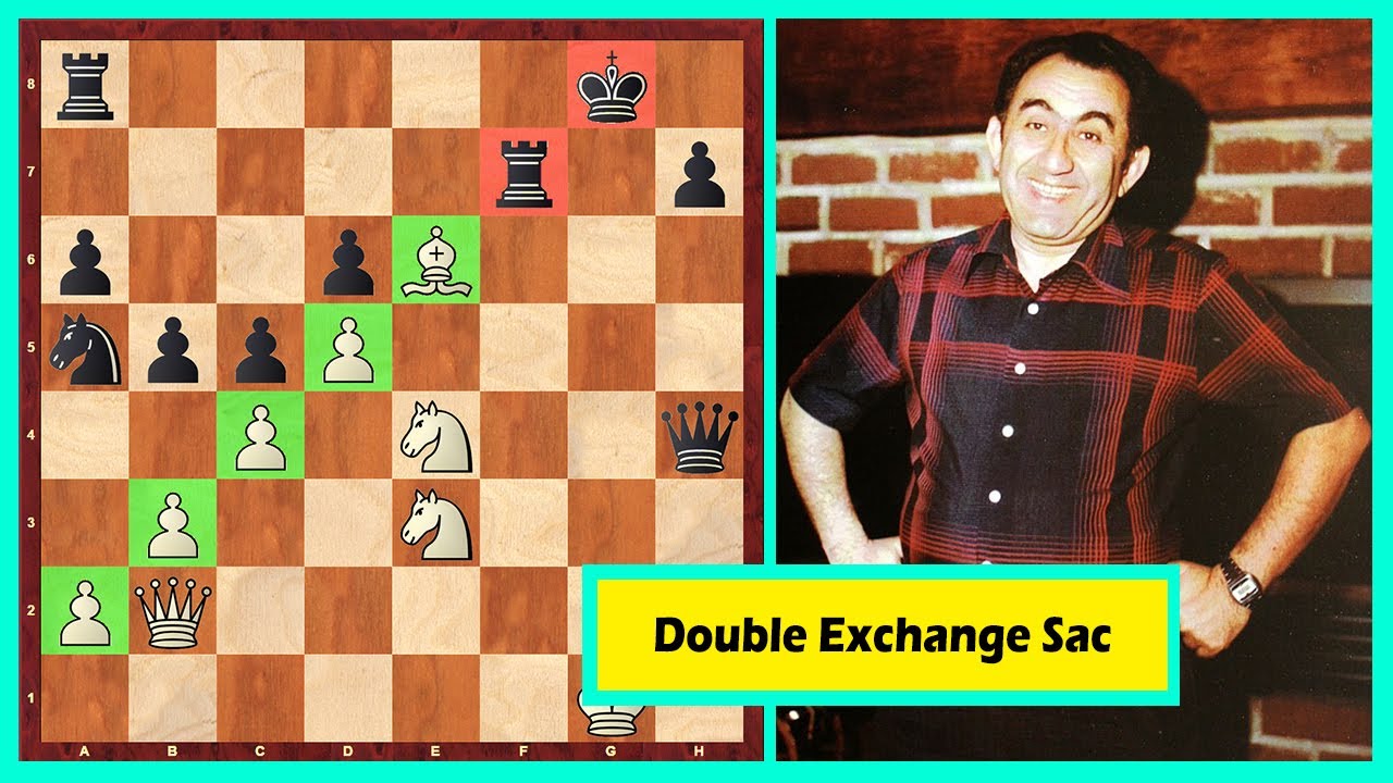Petrosian Goes For Double Exchange Sacrifice Against Spassky