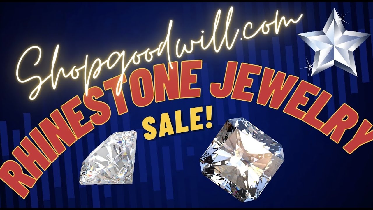 SHOPGOODWILL.COM Rhinestone Jewelry Unboxing and Sale!!!