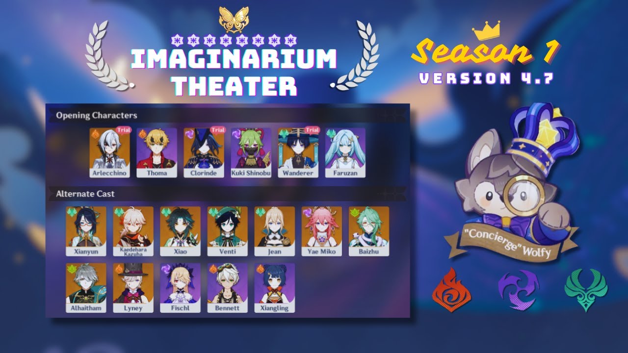 Imaginarium Theater Season 1 Version 4.7 [Hard Mode] - ★8 F2P Clear