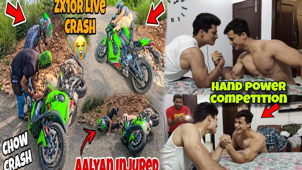  HAND POWER COMPETITION WITH  BIG BROTHER 💪||CHOW CRASH 💔||Kawa h2r