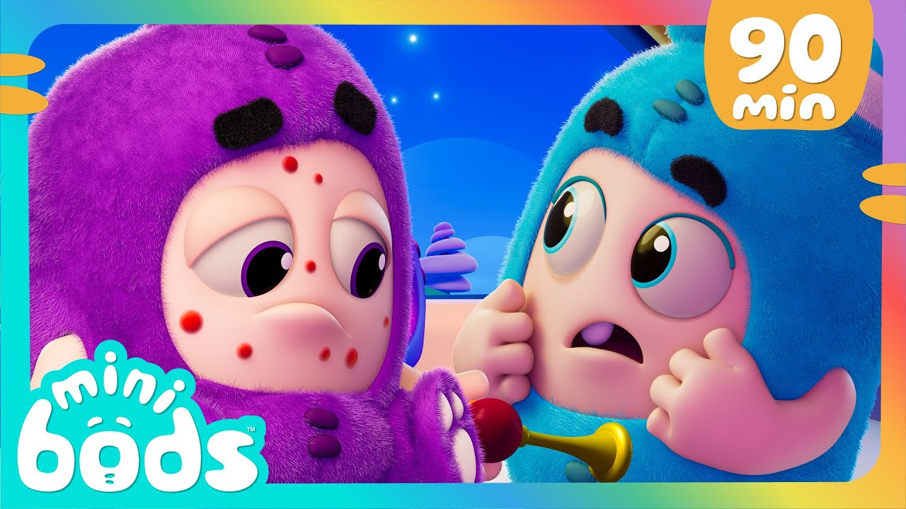 Is Jeff Sick? | Minibods | Mini Oddbods | Baby Oddbods | Funny Cartoons For Kids
