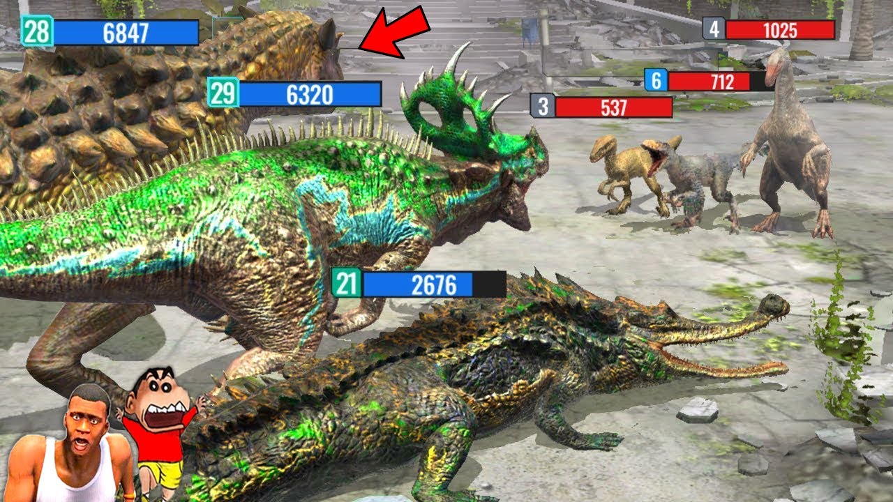 SHINCHAN and CHOP in Jurassic World Alive Taming Dinosaurs | Dinosaur game in hindi