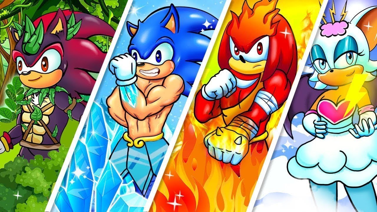 Sonic 2D Animation - Sonic Fire , Water , Air , Earth - Sonic Story - C&aacute; Mập TV