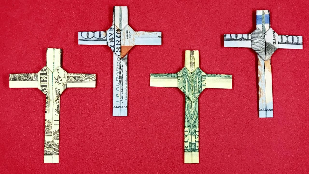 How to fold | Dollar Origami Cross Of Love | Money Origami