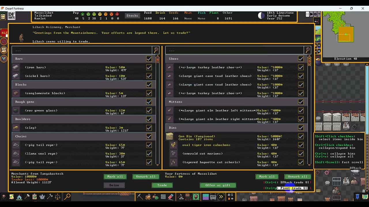 DF Hack Pivot Trade UI