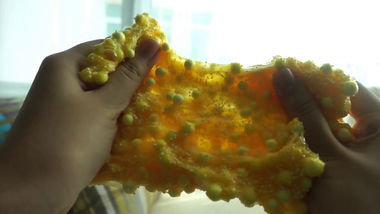 ❤️ CRUNCHY SLIME! Sweet corn slime ASMR, magnified, up-close sounds❤️