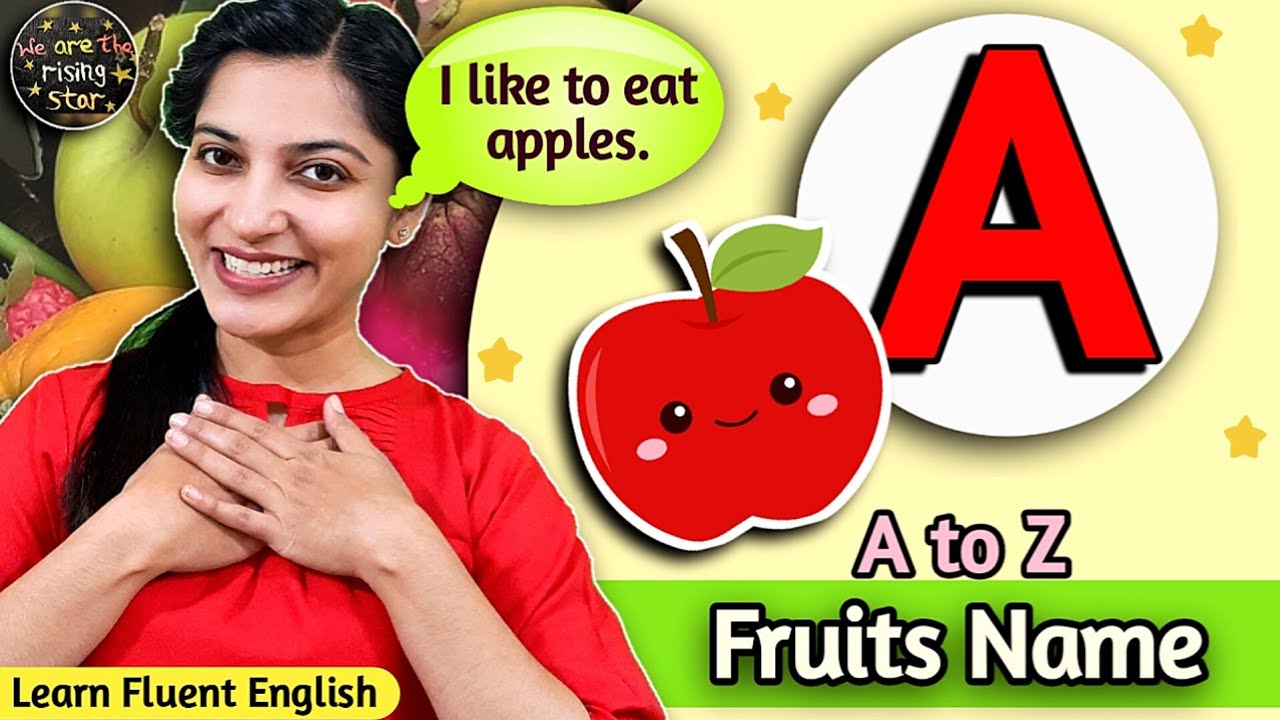 Fruits Name | English Sentences | Fruits Name A to Z | WATRstar 