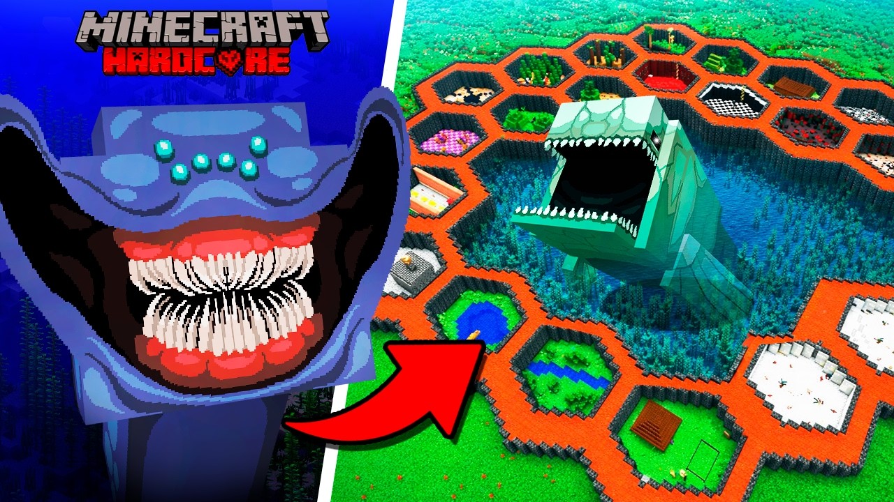 ATRAPÉ TODAS las CRIATURAS del OCEANO en Minecraft Hardcore