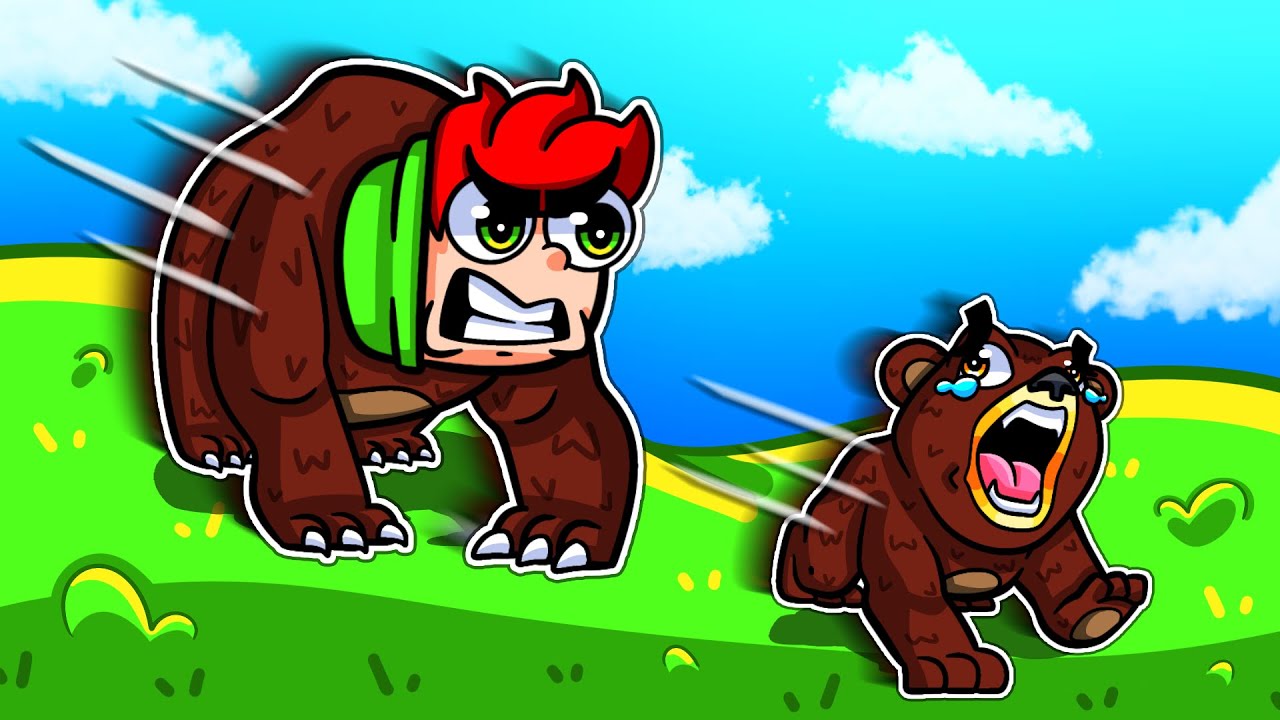 VIDA DE URSO POR 1 DIA!! COMENDO JOGADORES PRA VIRAR O MAIOR URSO DO ROBLOX!!