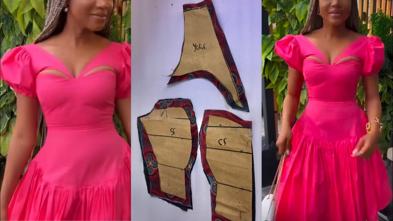 How To Make This Trendy Keyhole Neckline Dress.