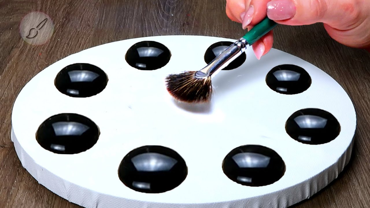 Super Simple Acrylic Technique Painting Moonlight Girl | Easy Art
