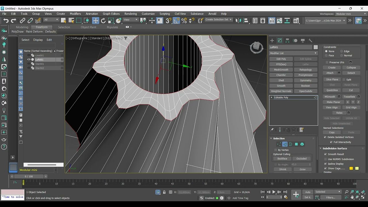 How to use Loft Modifier in 3ds Max. #tutorial #tips #3dsmax