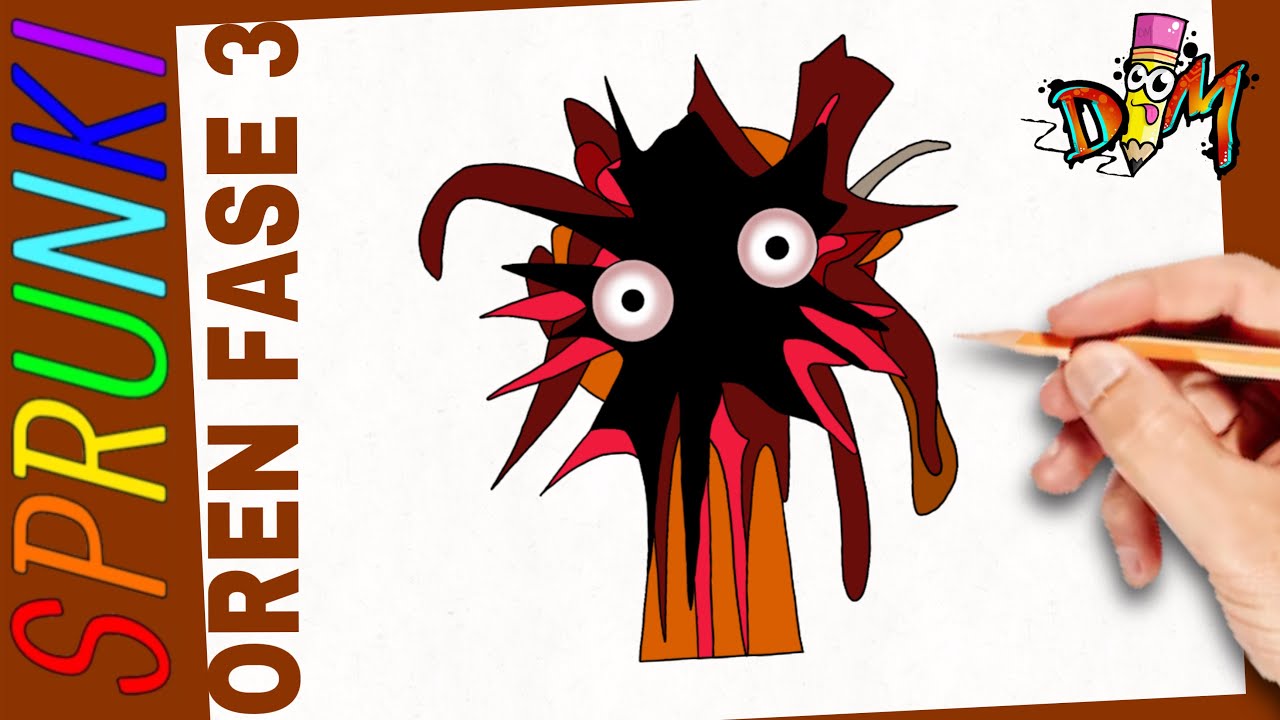 Como Dibujar a OREN FASE 3 de SPRUNKI  | paso a paso | how to draw oren from incredibox sprunki