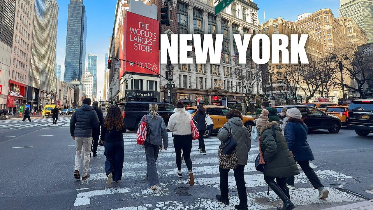 [4K] New York City Morning Rush Hour Walk | Freezing Winter Streets in  Manhattan