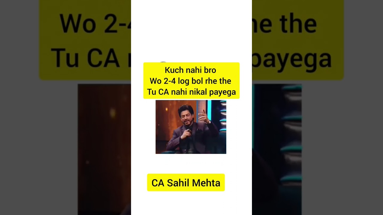 Kuch logo ko chup karana vi jaruri hota hai . #CA Sahil Mehta  #icai #May exam #CA goals