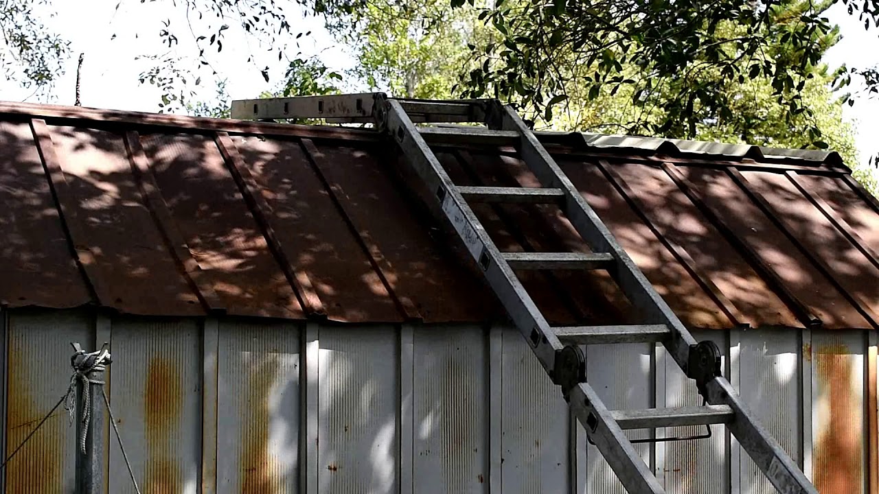 how to fix a rusted out roof on a metal shed