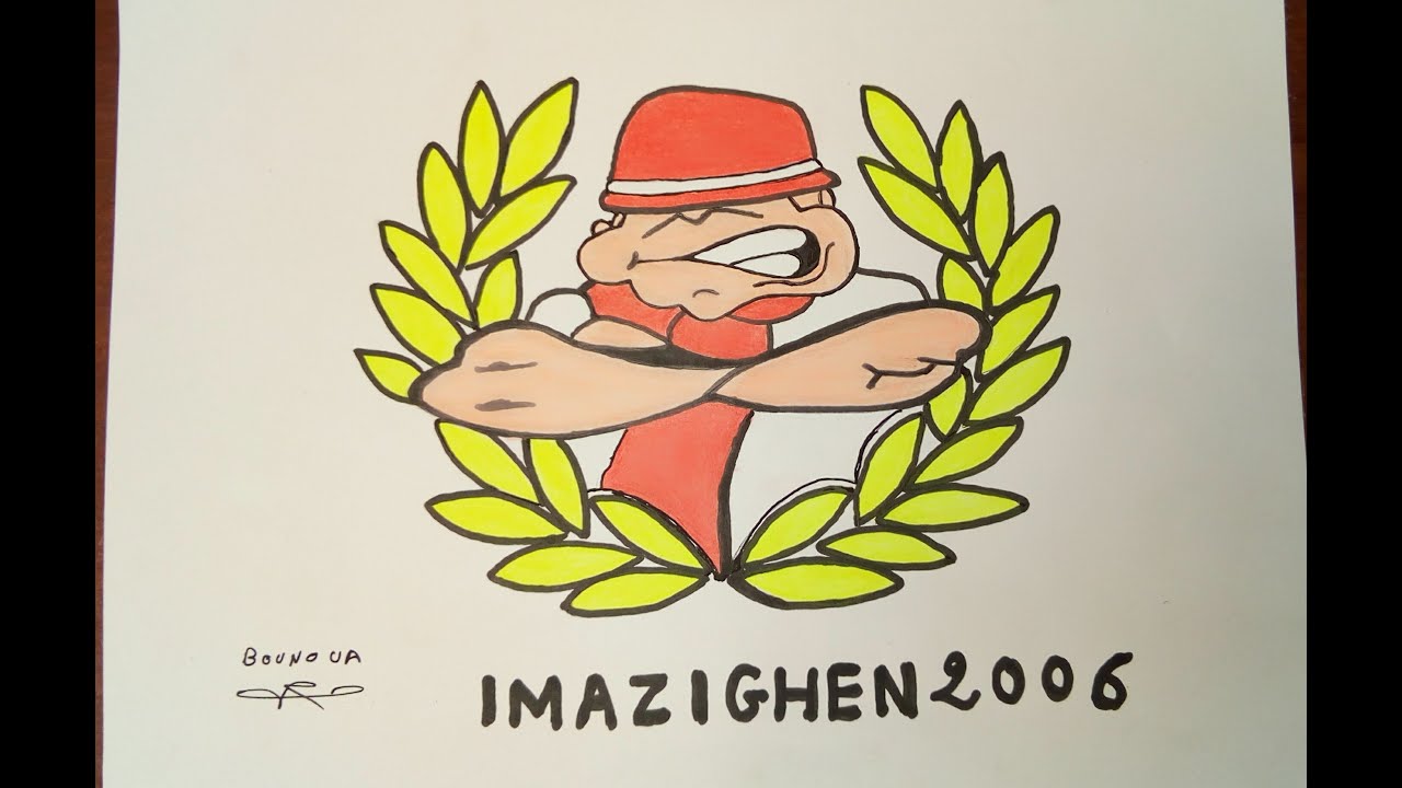 رسم شعار ألتراس إيمازيغن شخصية بيهي ULTRAS IMAZEGHEN