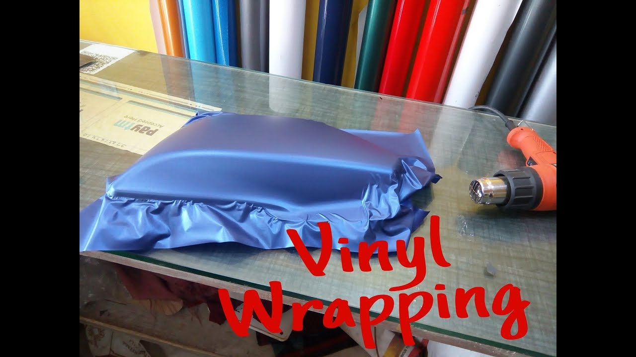 How to wrap vinyl on motorcycle parts  - tutorial video