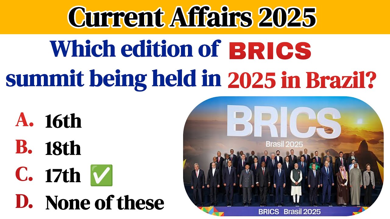International Current Affairs 2025  | Top 30 Current Affairs 2025 | Current Affairs 2025 MCQs