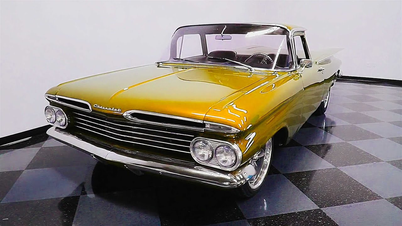 1959 Chevrolet El Camino  -  Yellow Colors  4K Video
