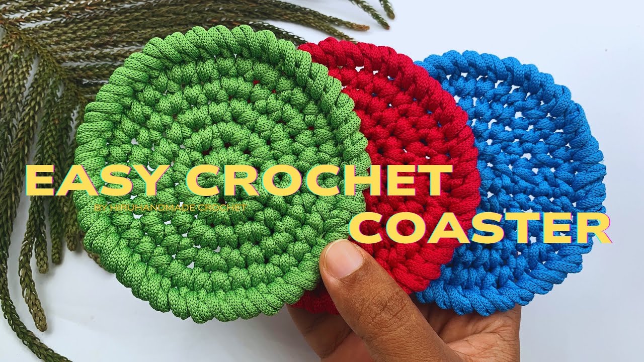 Simple & Quick Crochet Coaster Pattern Tutorial  | Easy DIY Home Decor