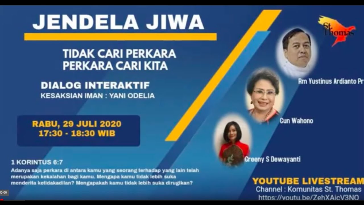 PERKARA MENCARI KITA - Jendela Jiwa St. Thomas 29 Juli 2020