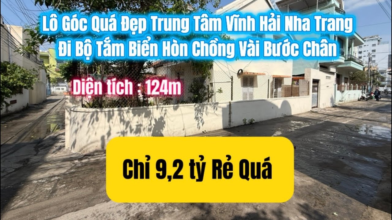 Lô góc siêu đẹp cách biển hòn chồng và chợ Vĩnh Hải 450m , trung tâm Phường Bắc Nha Trang
