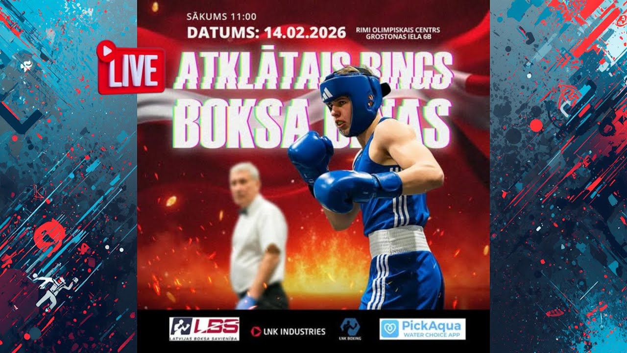 LNK BOXING ATKLĀTAIS RINGS – BOKSA CĪŅAS LIVE! 14.02.2026.  START  11:00