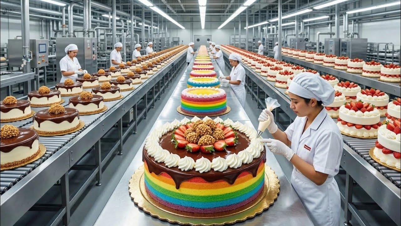 How Millions of Cakes Are Made Daily | Mass Production of Cakes by Machines!