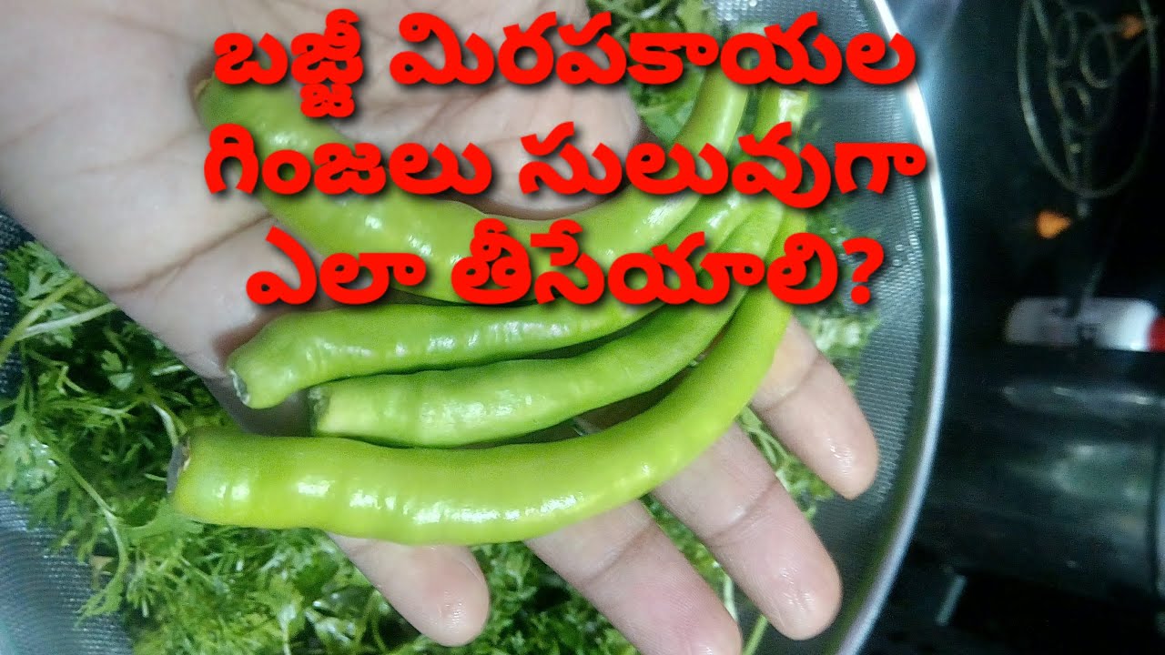 Easy way to remove seeds from green chilli (bajji mirchi)