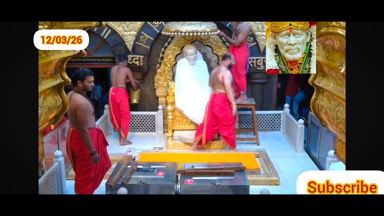 Sai Baba Darshan Live Kakad Arati 12/03/26