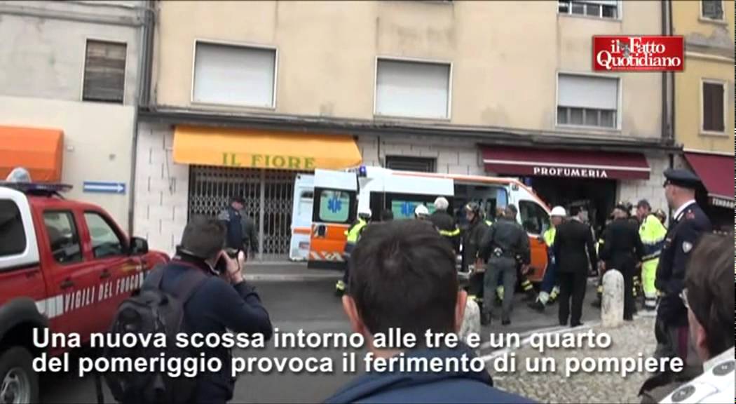 Finale Emilia: nuova forte scossa nel pomeriggio: un pompiere ferito.