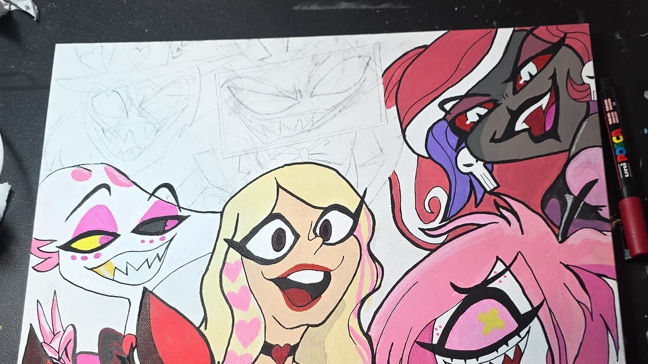 #VivienneMedrano #hazbinhotel #valentino #vox #Velvette #liveart #keithwahlart #lvlupexpo #art