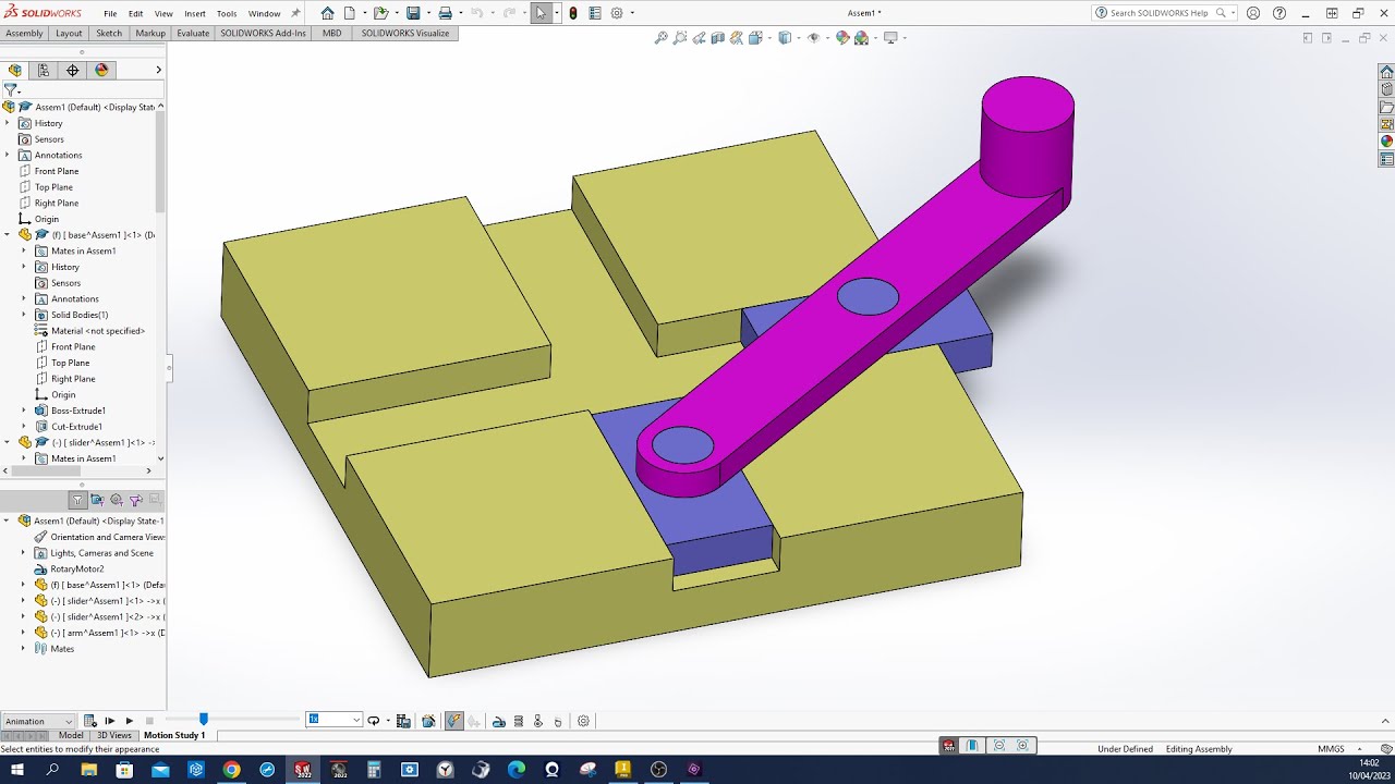 Learn How to Animate Archimedes' Trammel in this SOLIDWORKS Assembly tutorial